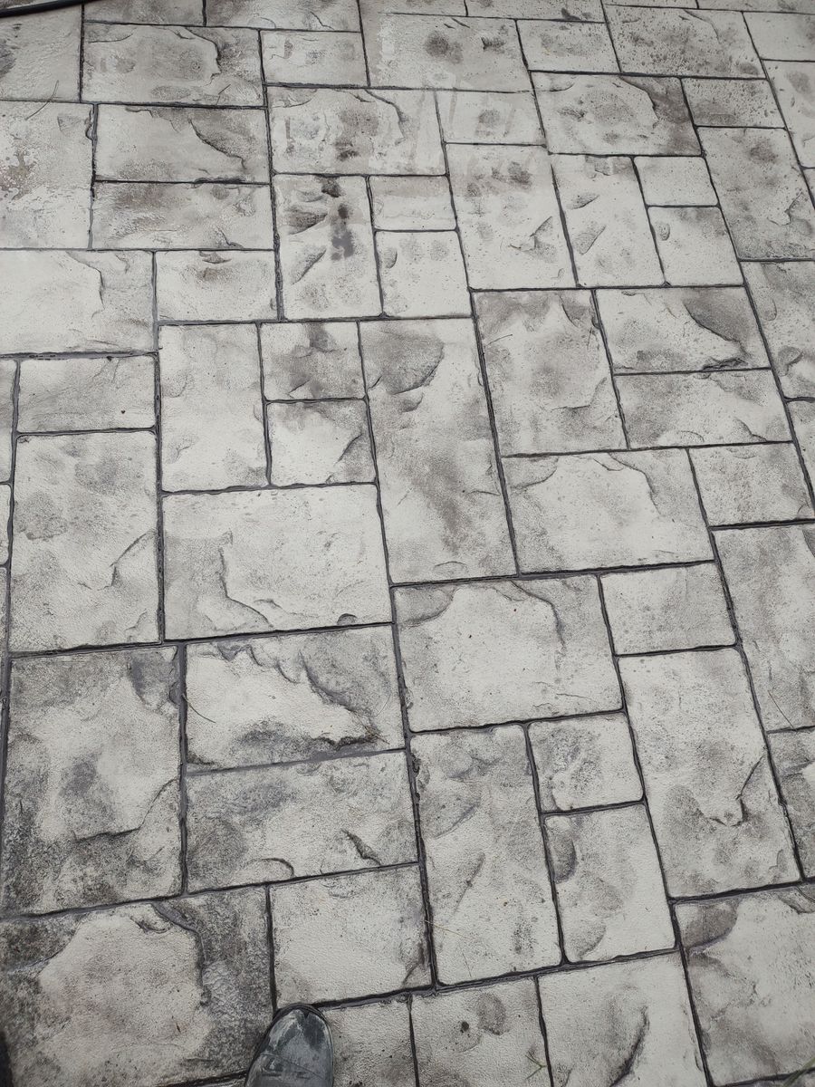 Stamped Concrete Installation for Cann's Concrete and Construction in Coopersburg, PA