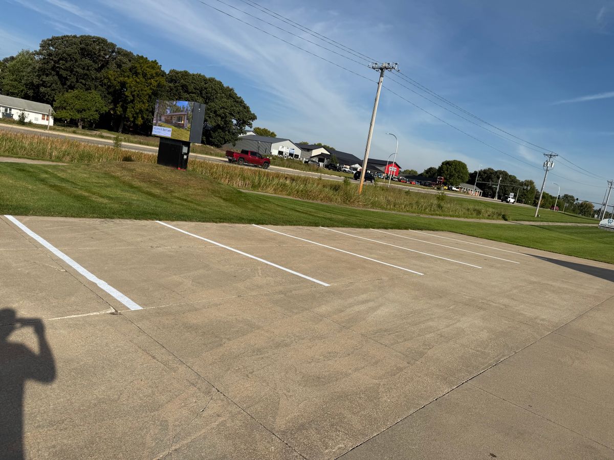 Line Striping for Midwest Line Striping LLC in Spirit Lake, IA