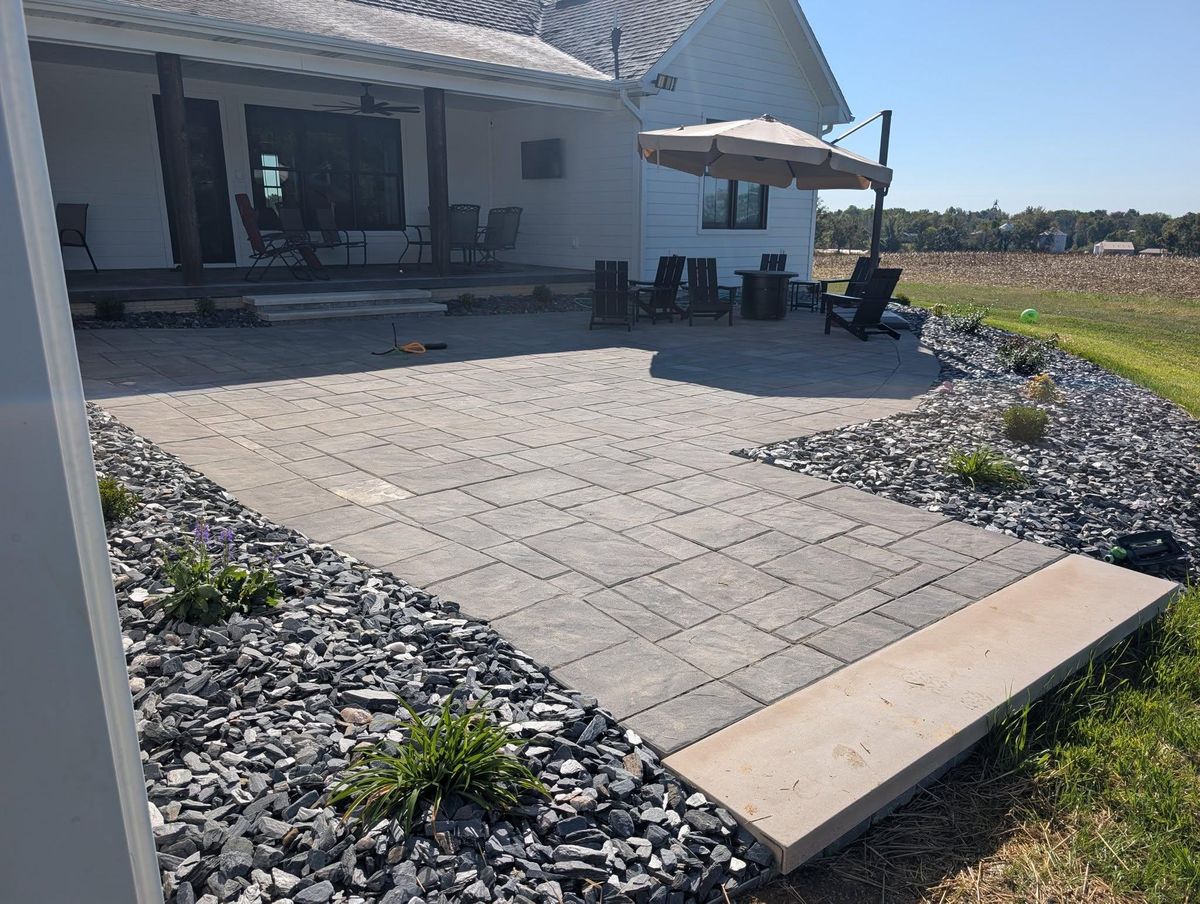 Patio Design & Construction for J&S Mowing & More in Huntingburg, IN