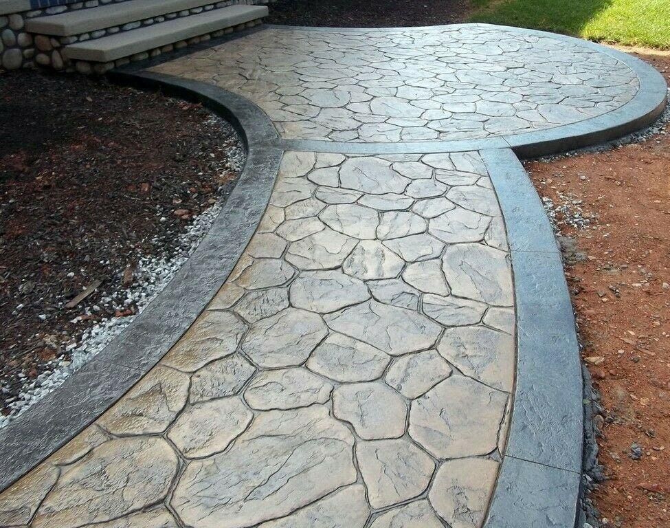 Stamped Concrete Installation for Chris Falcone Concrete in Havertown, PA
