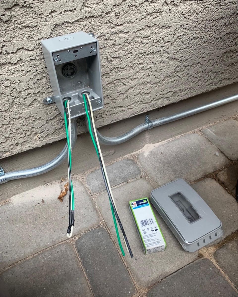 Exterior outlet installations for ORCO Electrical Contractors LLC in Mesa, AZ