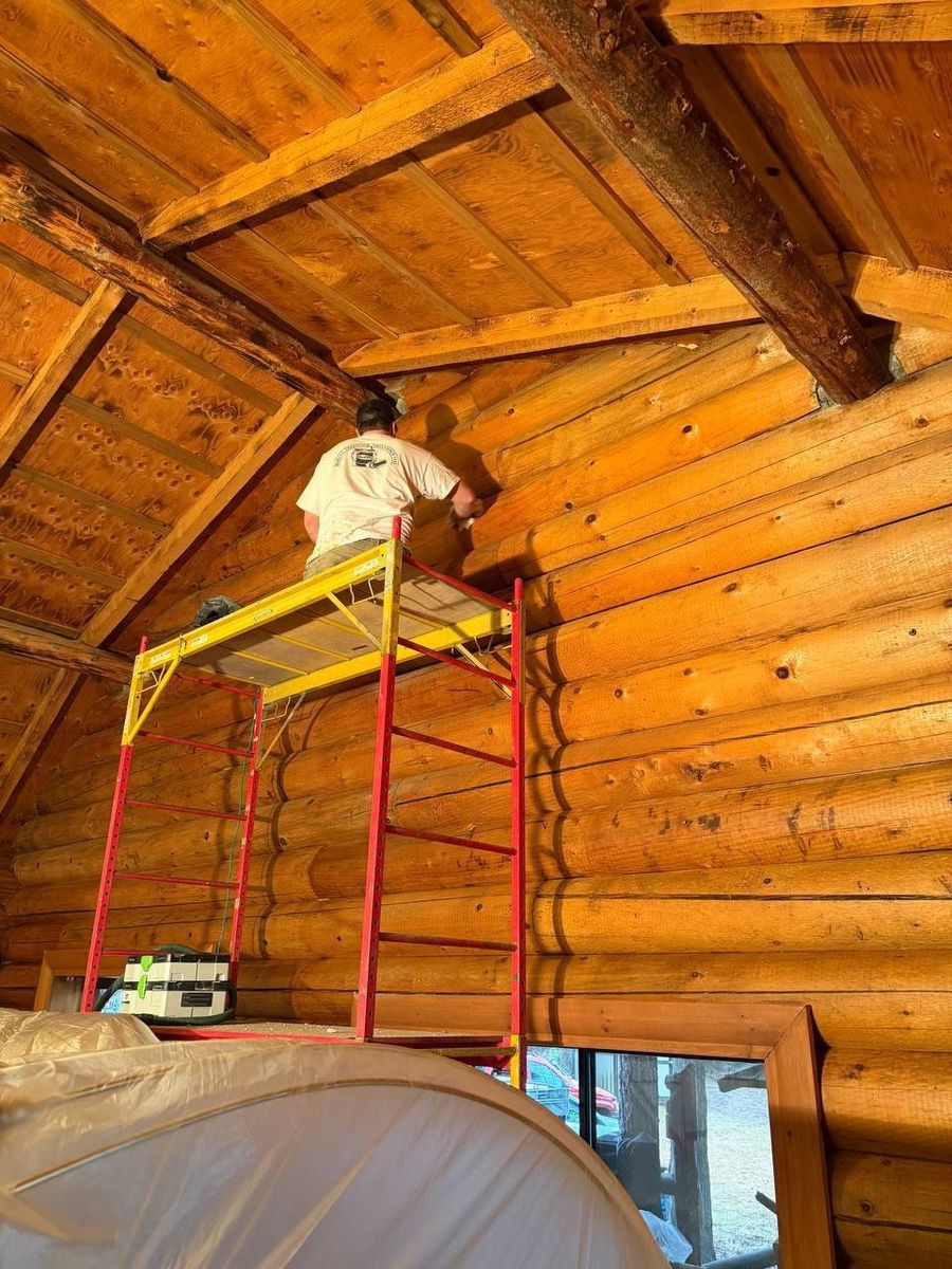 Log Home Refinishing for Chewelah Painting in Spokane, WA
