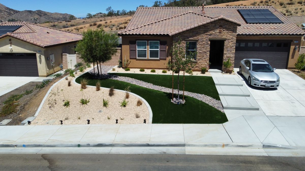 Artificial Turf Installation for Aidan Jade Landscaping in Riverside County, CA