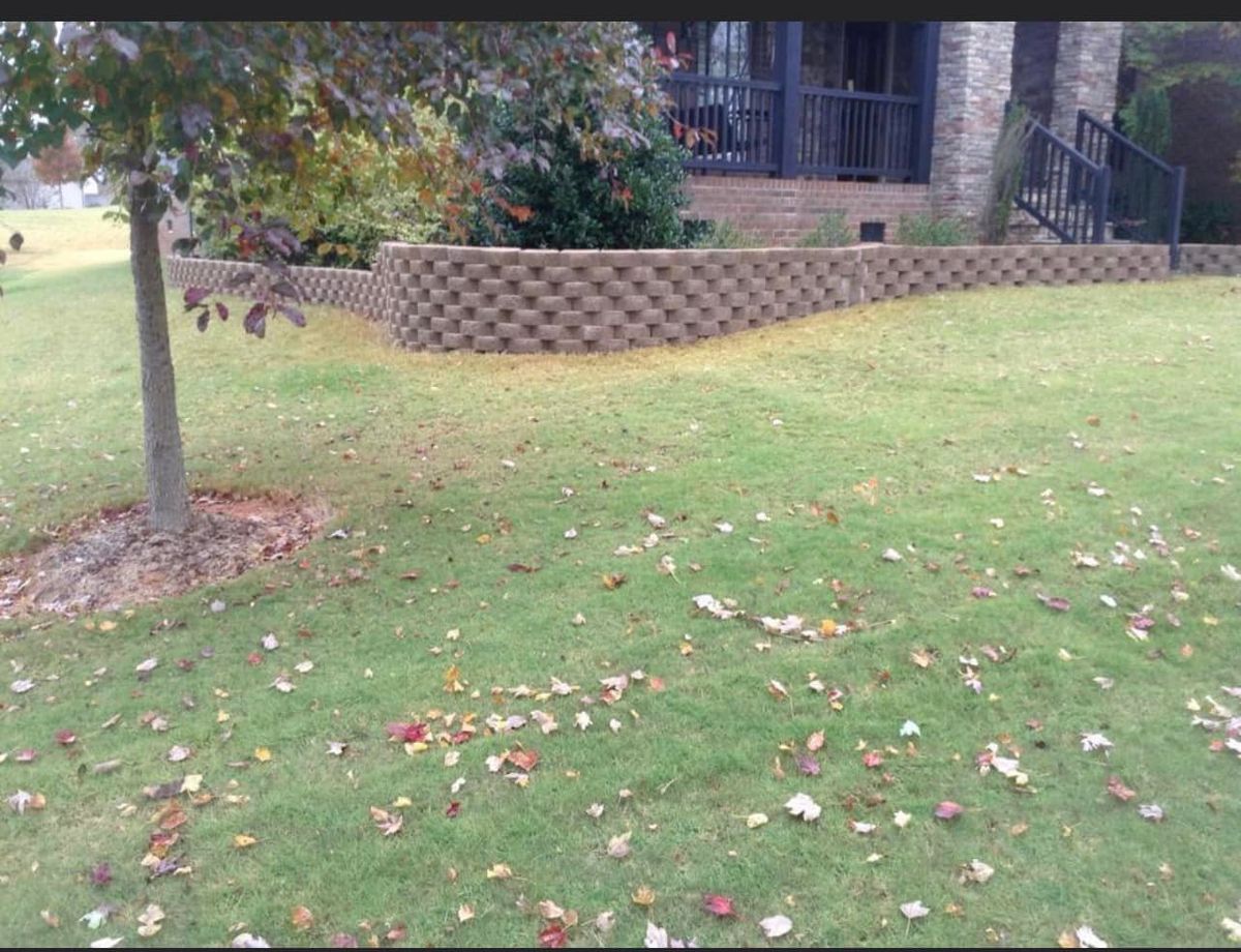 Retaining Wall Construction for Simmons Masonry & Concrete in Charlotte, NC