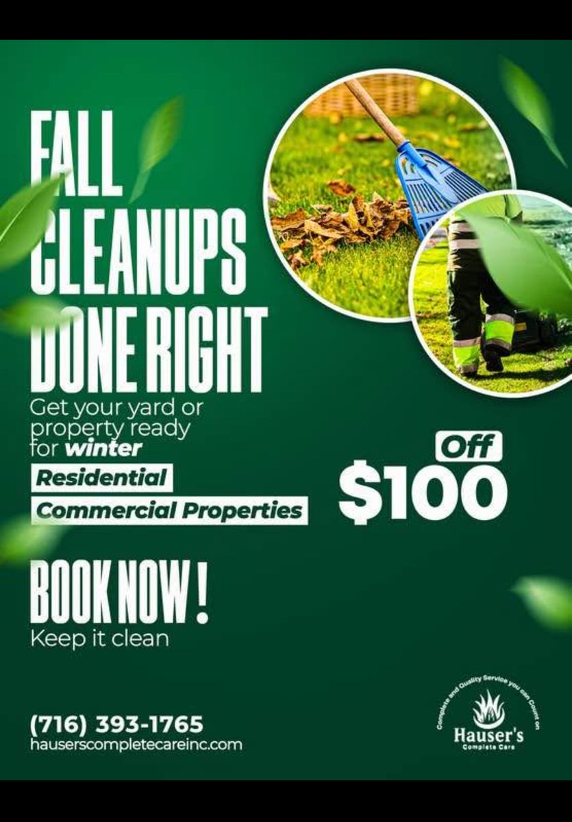 Fall Clean Up for Hauser's Complete Care INC in Lancaster, NY