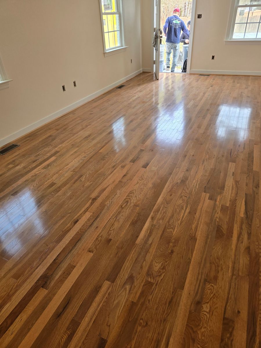 Refinishing hardwood flooring for Jason Tench Flooring LLC in Richmond, VA