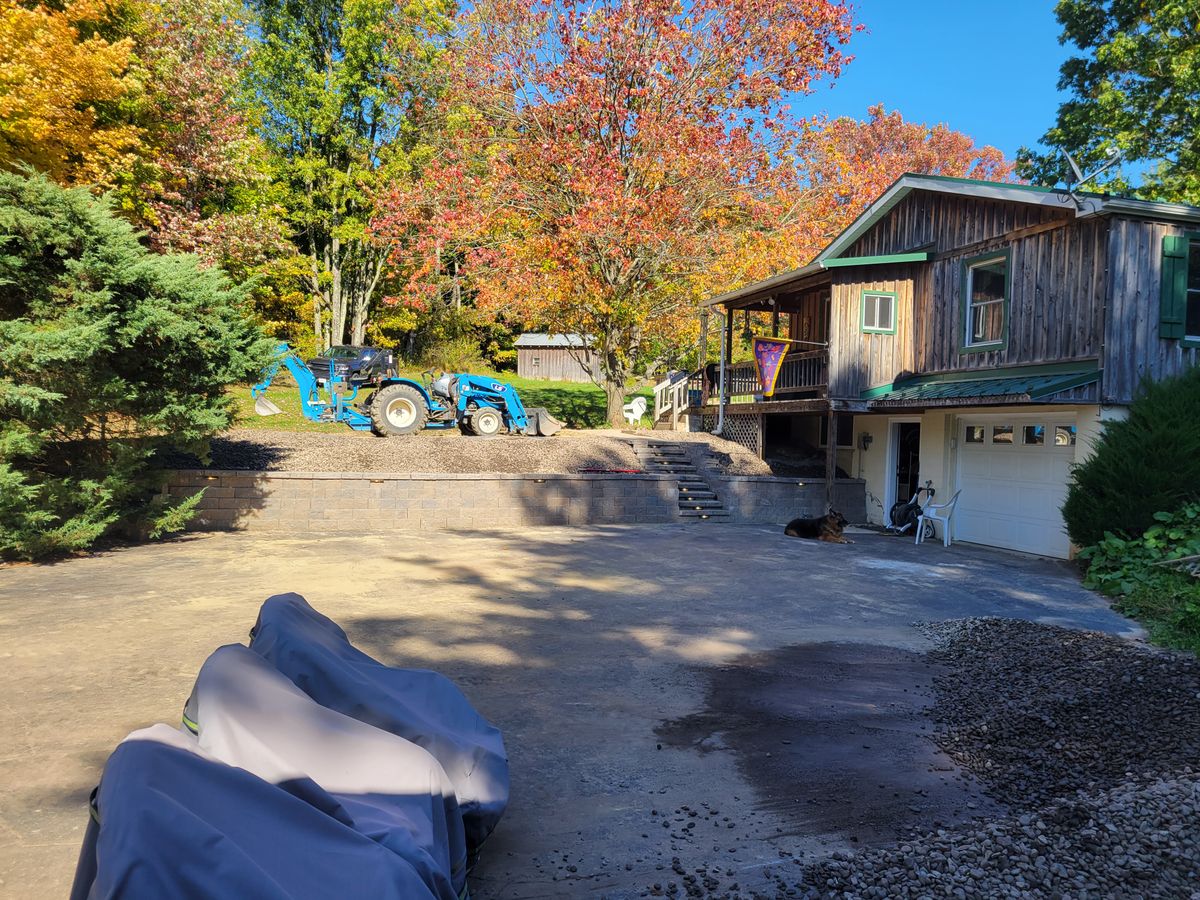 Retaining Wall Construction for Down Home Landscaping in Stillwater, PA
