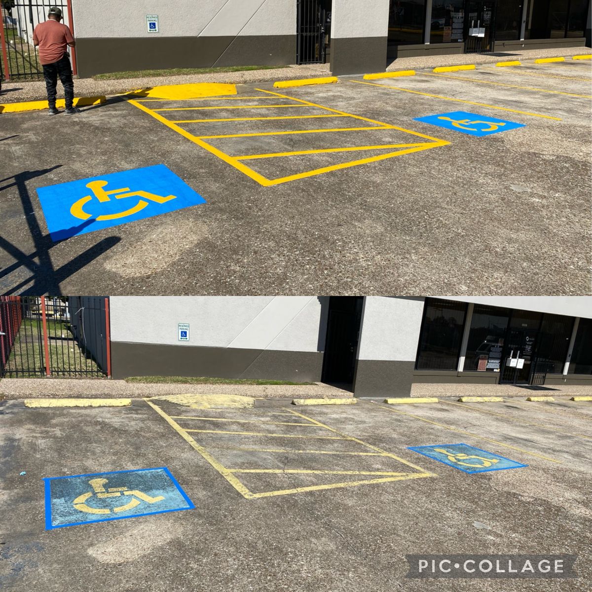 Parking Lot Re-Striping for Power Pressure Wash in Houston, TX