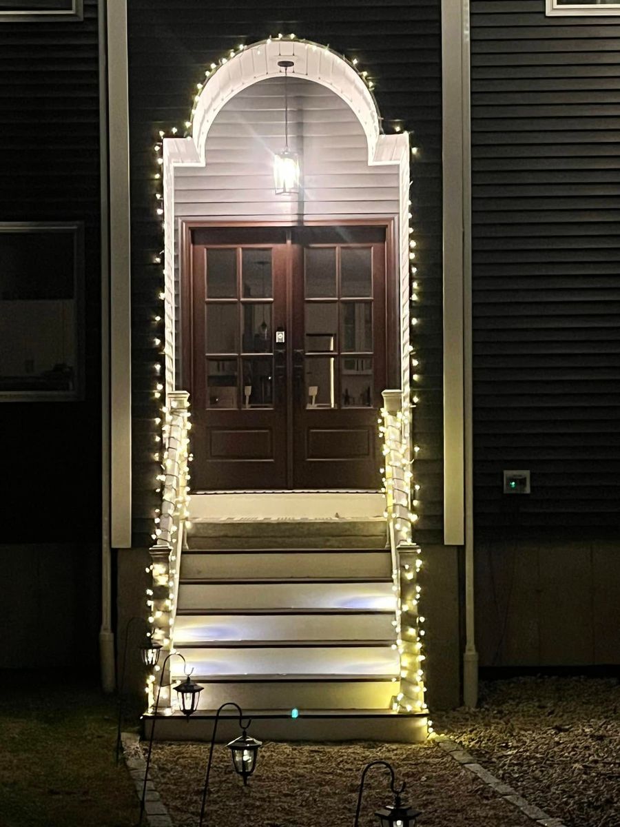 Seasonal Light Installation for Deck the Halls in Bristol, CT