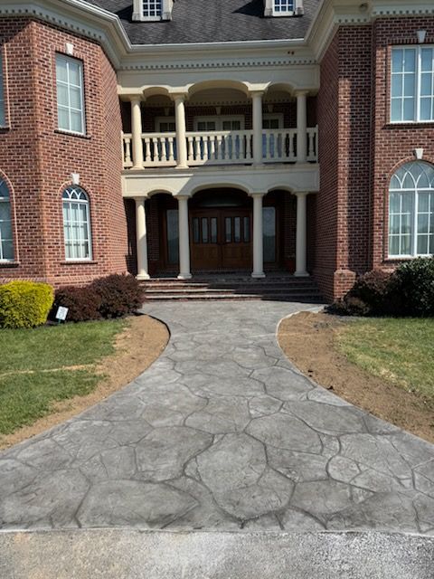 Stamped Concrete Installation for Moat Concrete Construction in Westminster,  MD