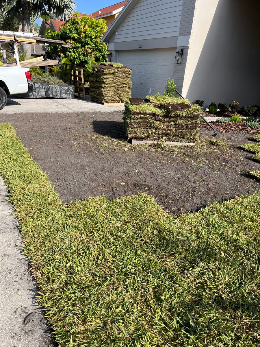 Sodding for Verimay's Garden and Landscaping in Hillsborough County, FL