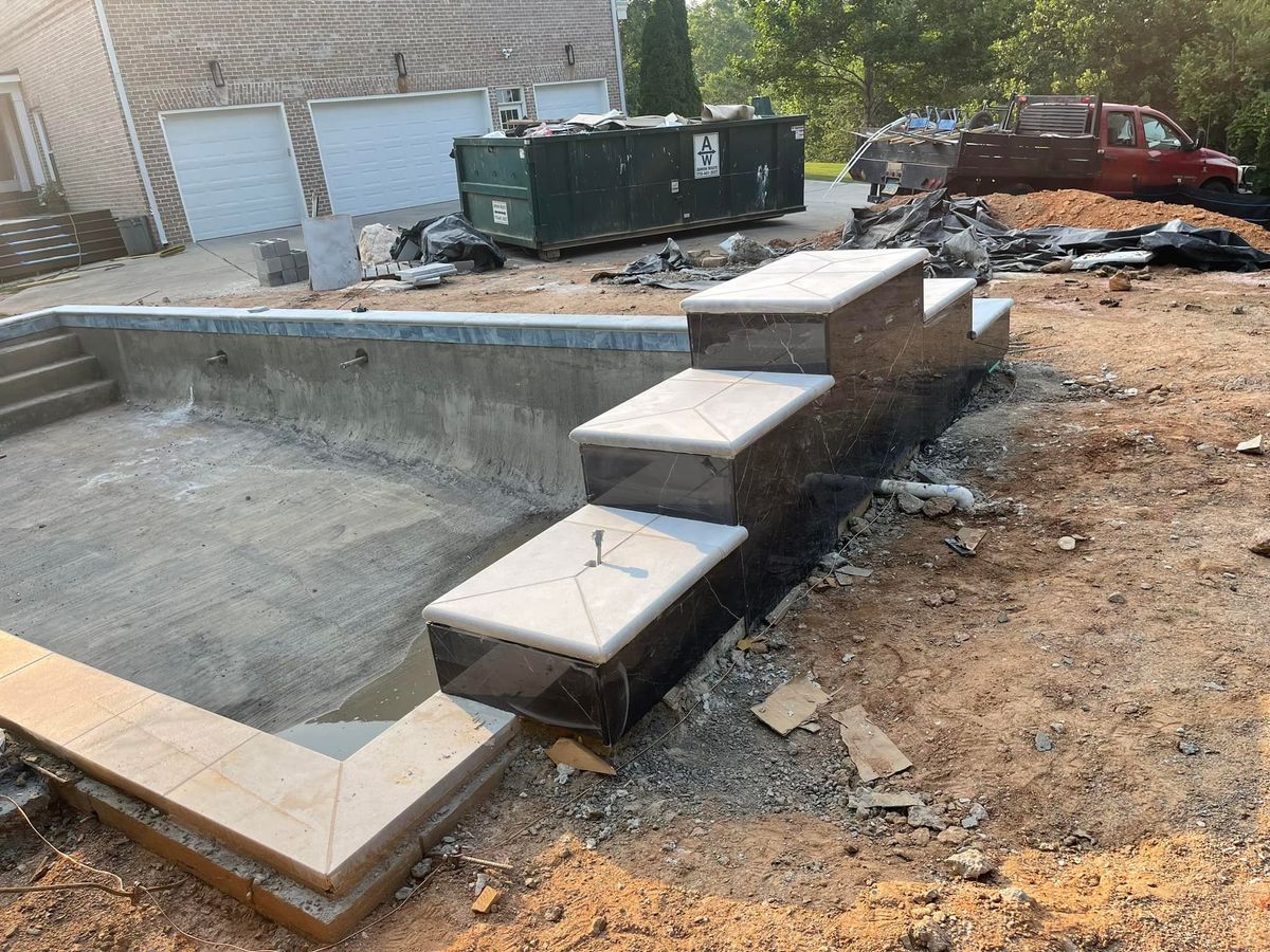 Retaining Wall Installation for Primetime Pools LLC in Winder, GA