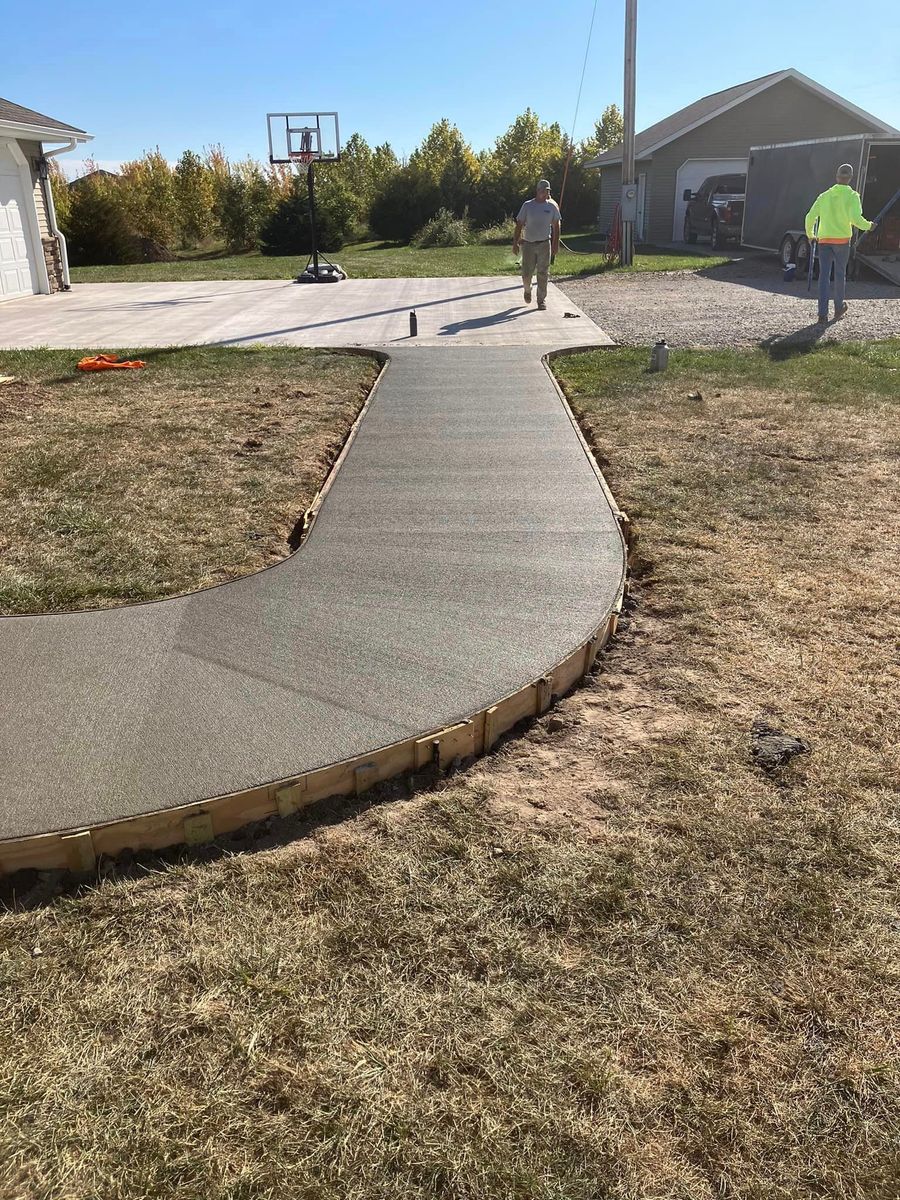 Sidewalk Installation for Kruse Concrete Construction  in Donnellson, IA