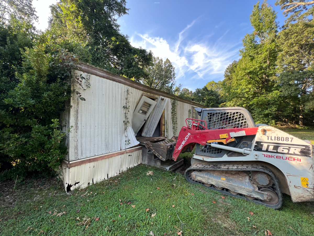 Demolition for KM Landworks in Moncure ,  NC