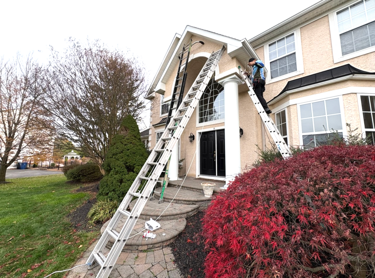 Govee Light Installation for Nuflo Gutter Cleaning & Pressure Washing in Blackwood, NJ