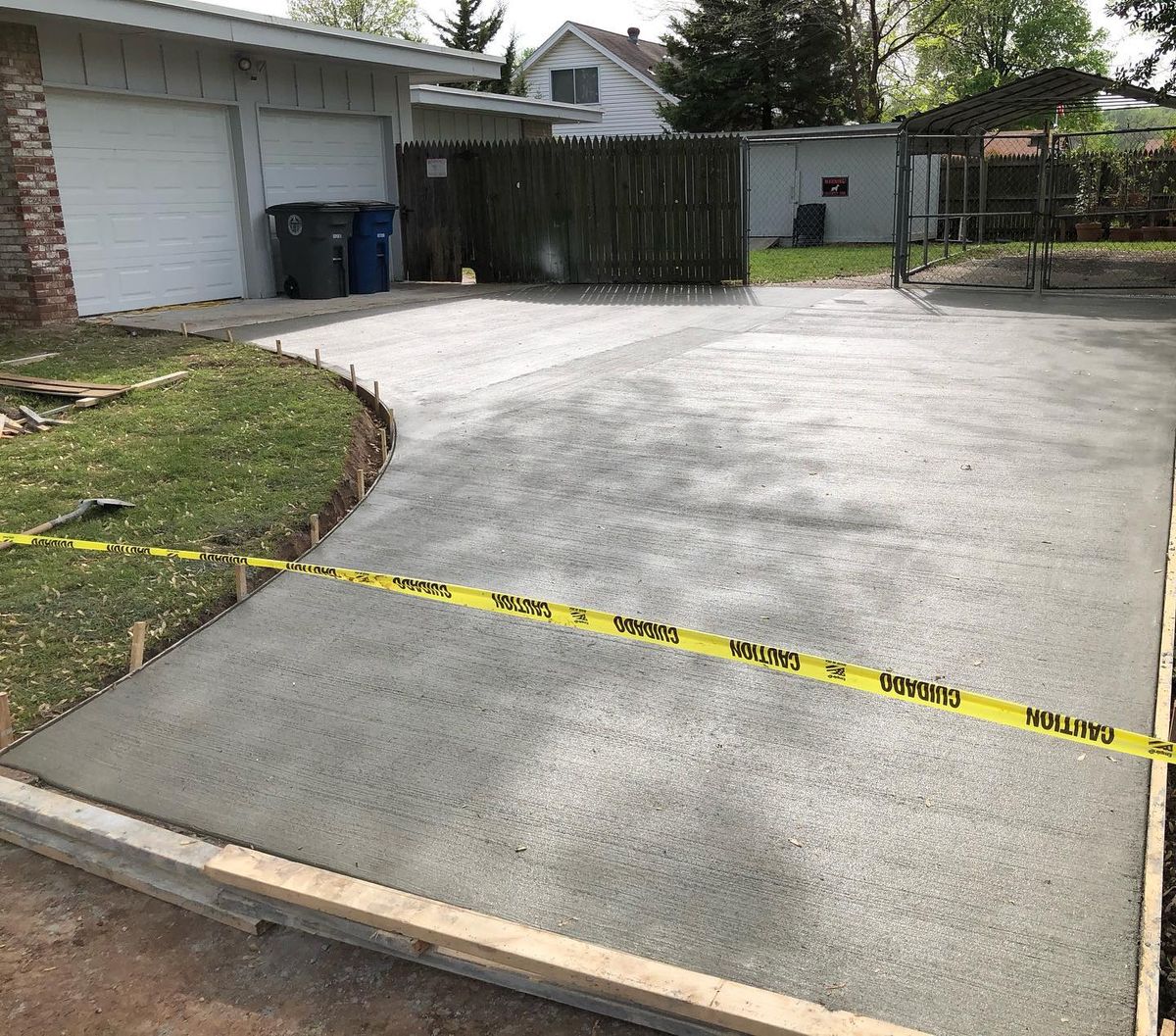 Driveway Construction for Sol Co in Tulsa, OK