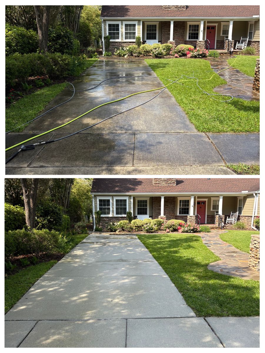 Driveway and Sidewalk Cleaning for Salty Exterior Pro Wash in Hampstead, NC