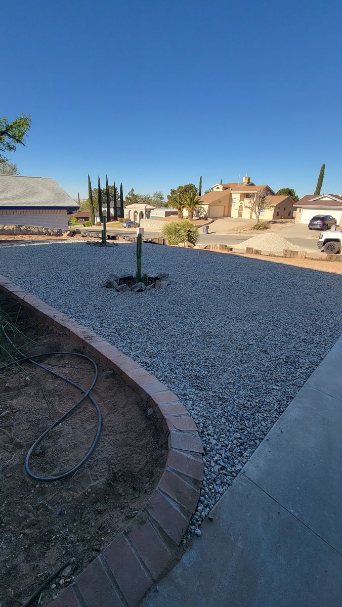 Rockscape and Gravel for Great Outdoors Patio Projects in El Paso, TX