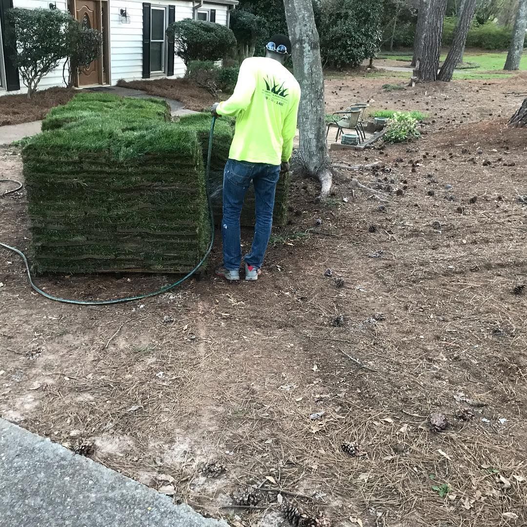 Sod installation for New Beginning Landscape & Remodel LLC in Atlanta, GA