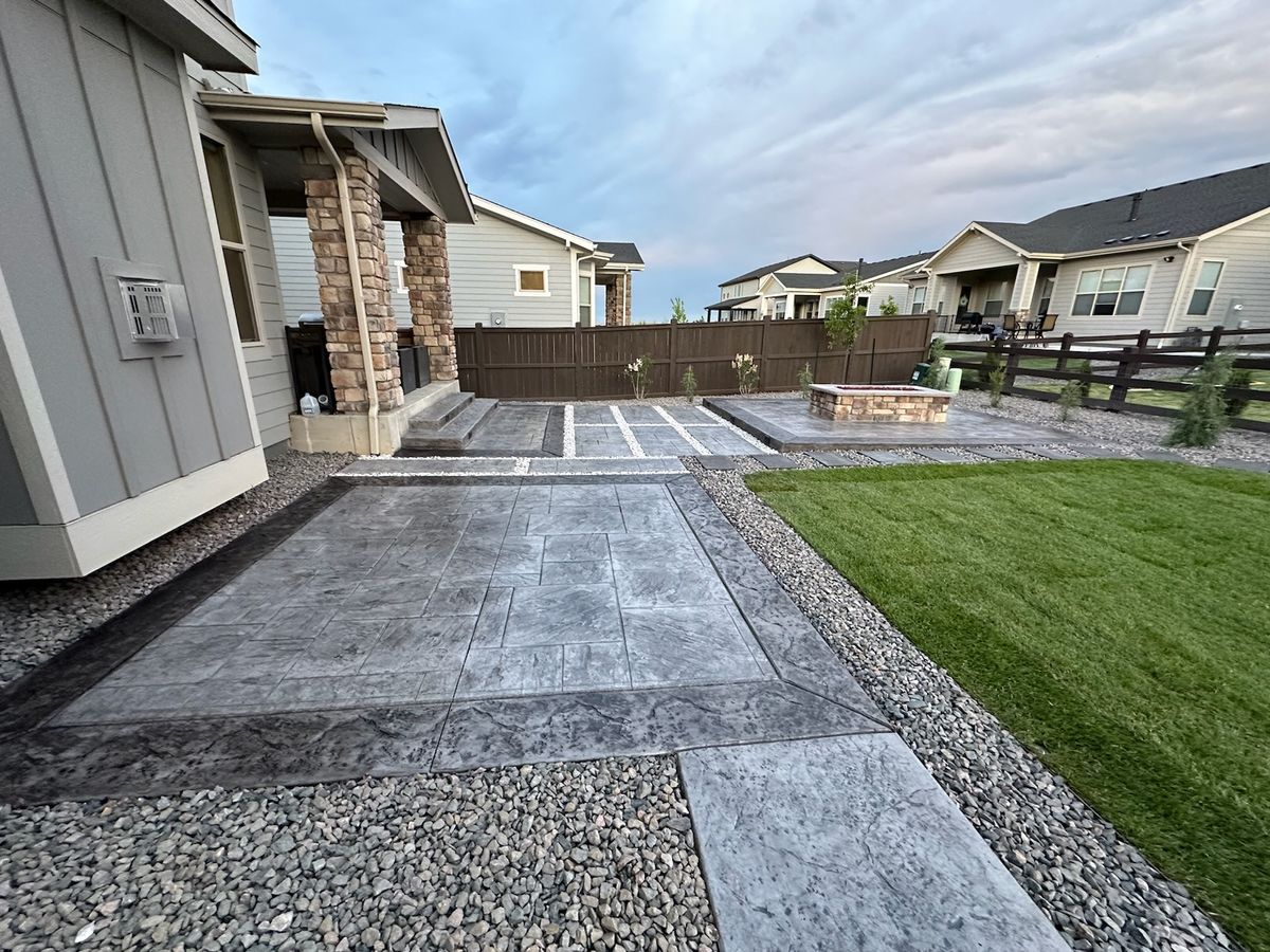 Stamped Concrete Installation for RT Custom Concrete LLC in Longmont, CO