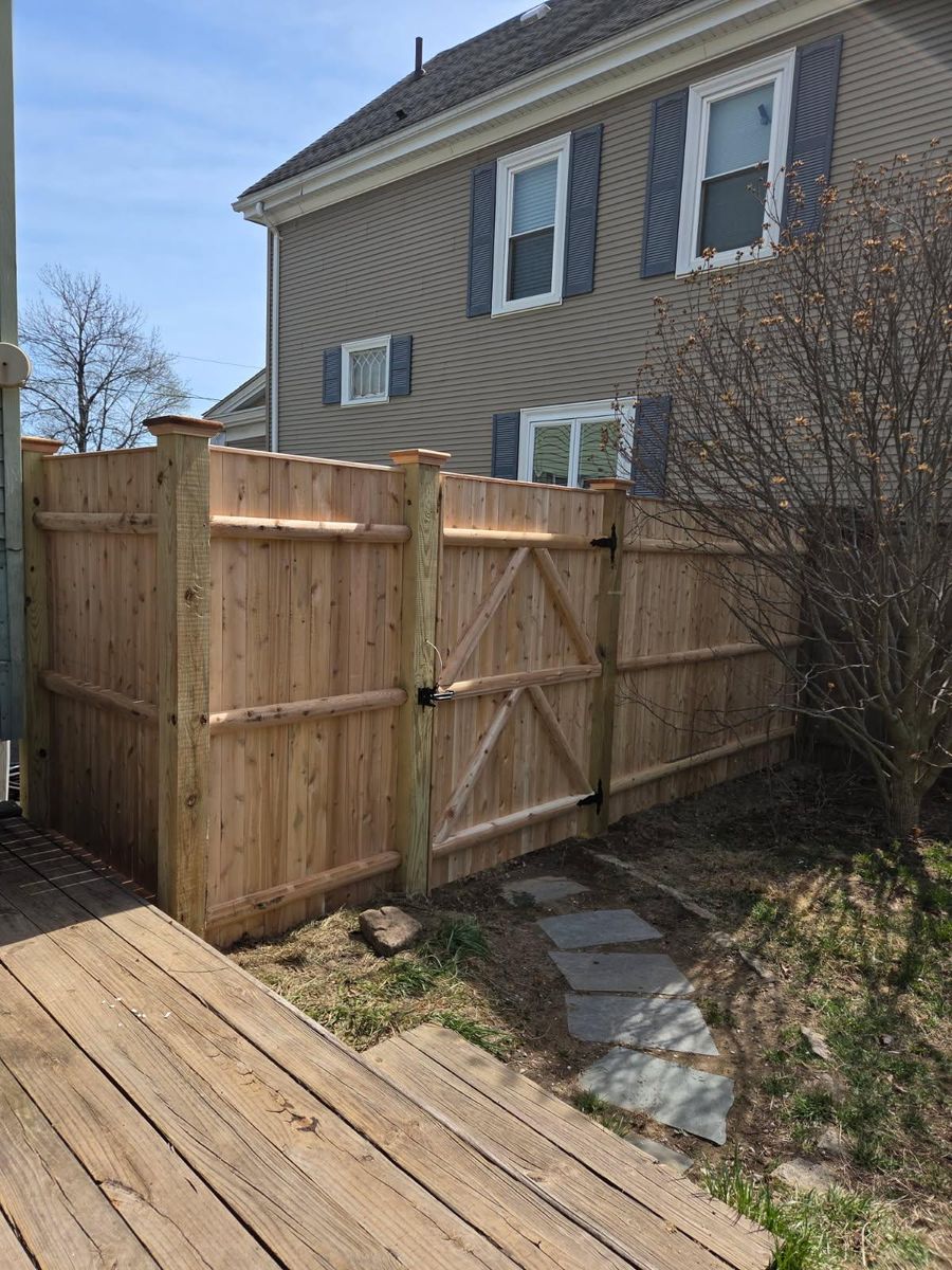 Wood Fencing Installation for Azorean Fence in Peabody, MA