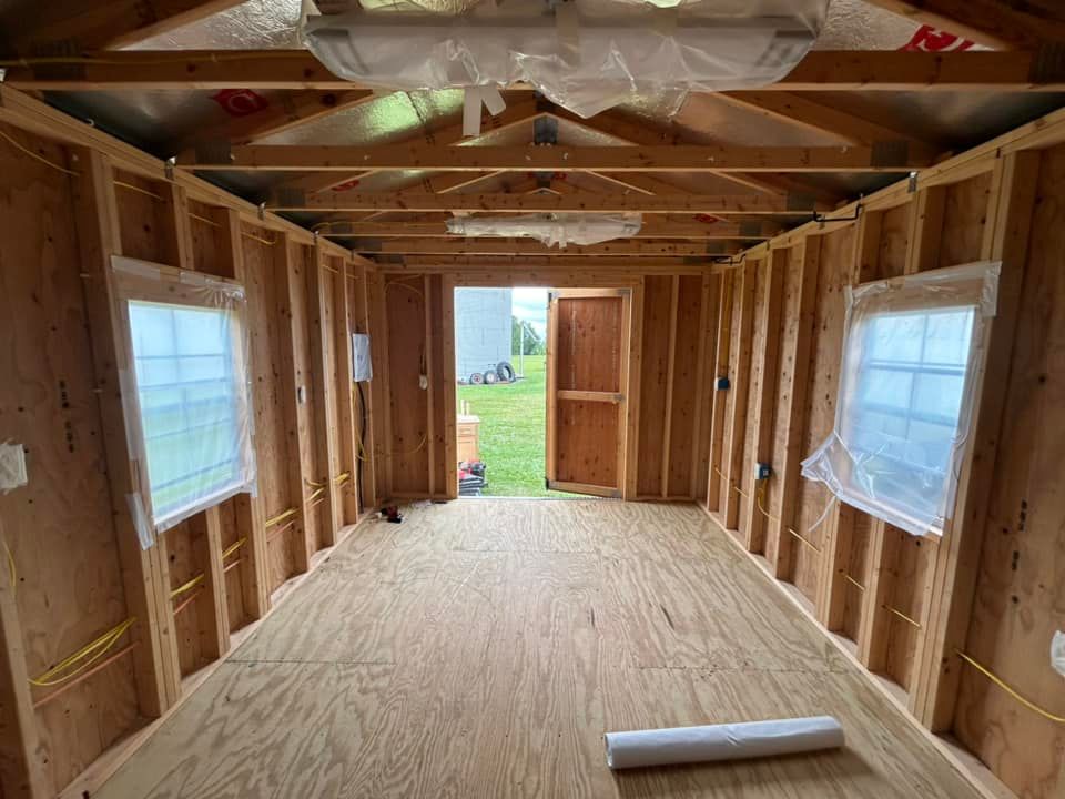 Spray Foam Storage sheds for CTE Roofing and Insulation in Dublin, GA