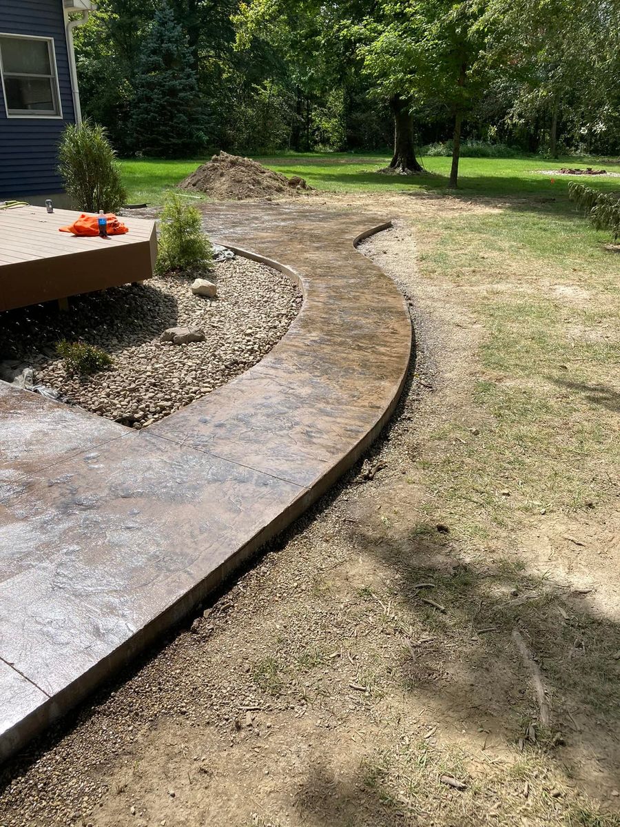 Concrete Stamping for Cory Boes Construction and Masonry, LLC in Upper Sandusky, OH