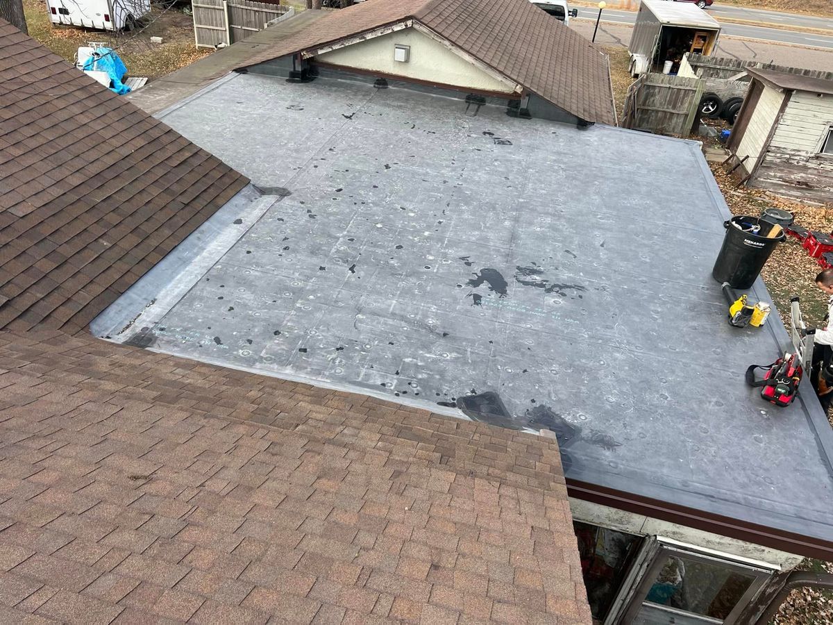 Low Slope EPDM Roofing Installation for Patriot Roofing Plus LLC in Pequot Lakes, MN