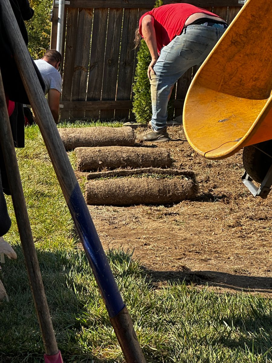 Sod installation for Hays Lawn and Property Services in Clinton, TN