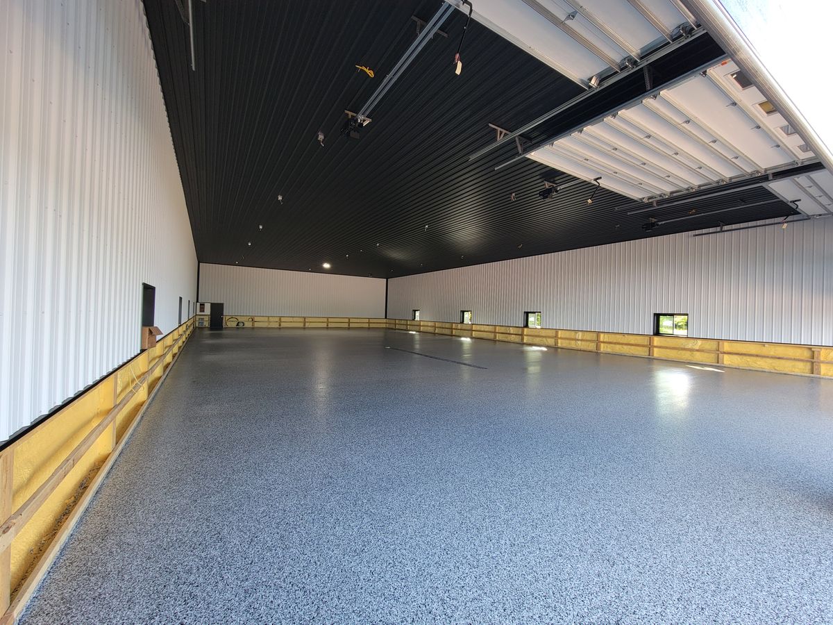 Ployaspartic Chip Coating for Majestic Concrete and Landscape in Cross Lake, MN