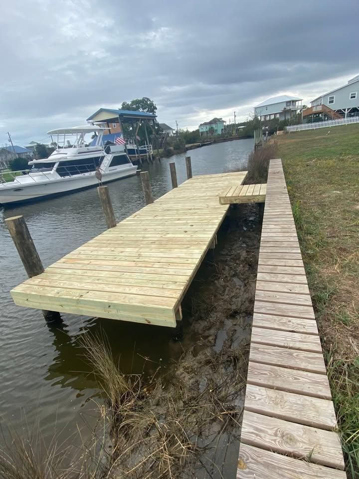 New Dock Construction for Coastal Marine Construction in Bay St. Louis, MS