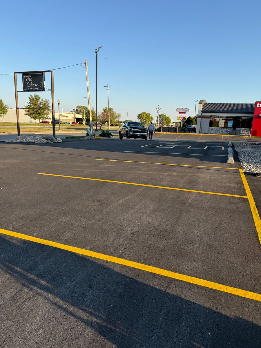 Line Striping for Midwest Line Striping LLC in Spirit Lake, IA