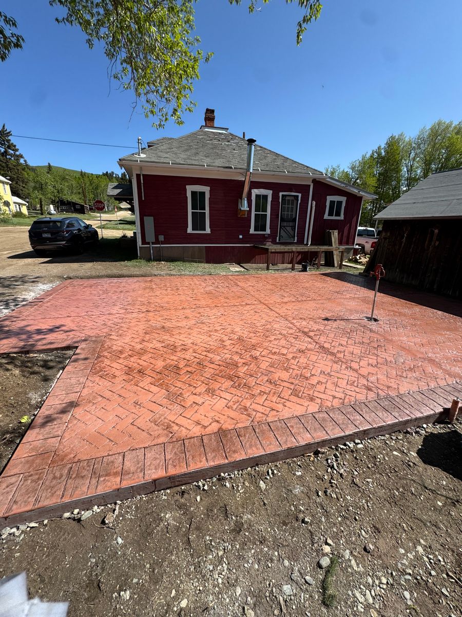 stamped concrete for EHJP Masonry in Silverthorne, CO