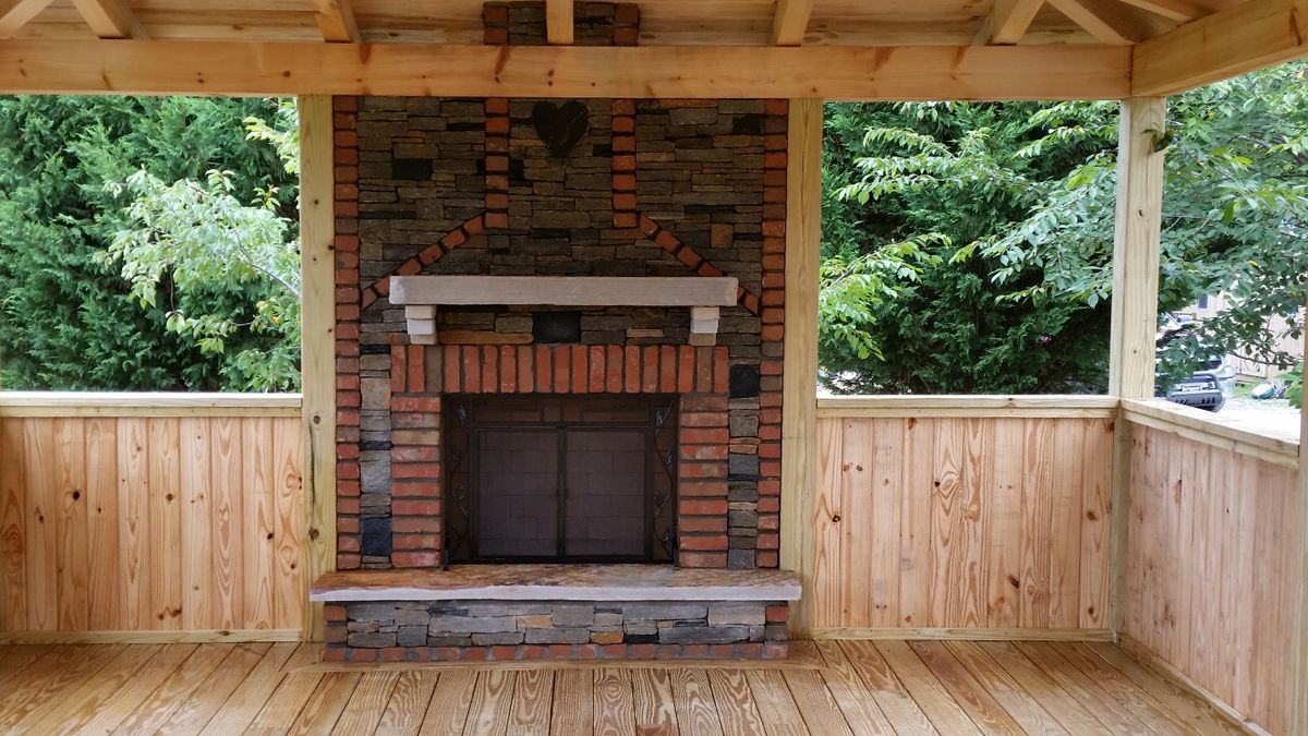 flagstone stone work for Acosta's Stone work in Hendersonville, NC