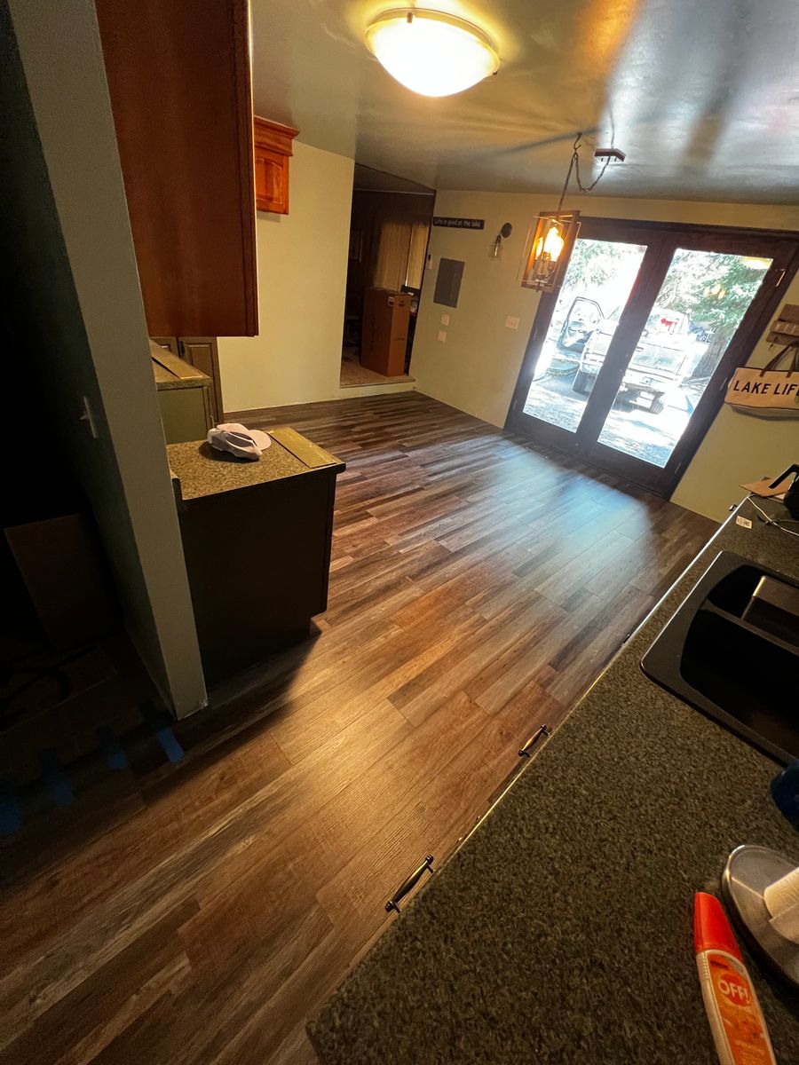 Vinyl Flooring Installation for Ellis Custom Floors in Newport, Washington