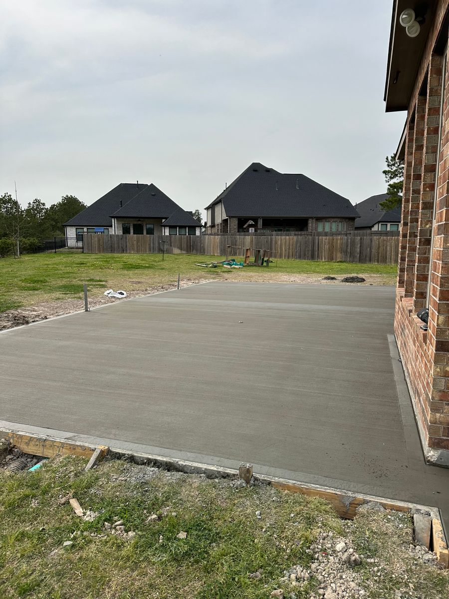 Patios for BigTex Concrete Construction in Houston, TX