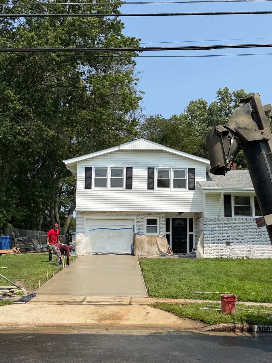 Sidewalk Installation for GV Concrete LLC in Cherry Hill Township, NJ
