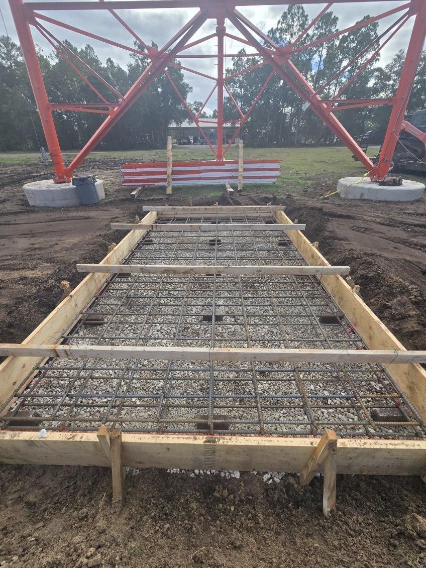 Concrete Slab Construction for Downer Site Services in Sanford, FL