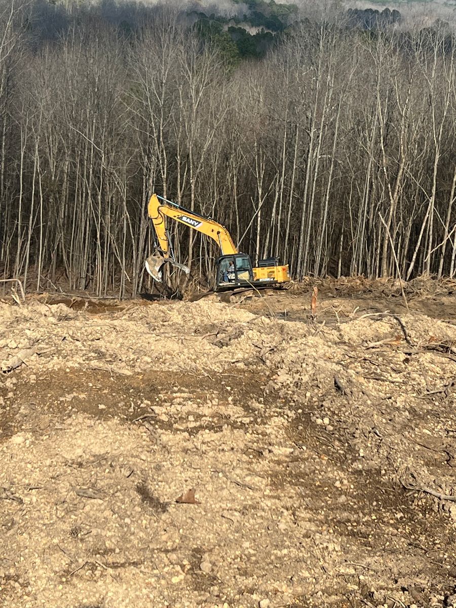 Excavation for Simmons land works in Sardis,, TN