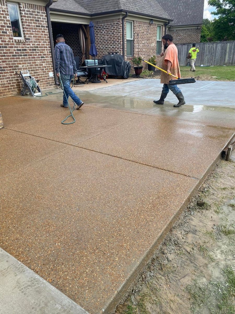 Patio Design & Installation for Sam's Concrete & Masonry in Hernando, MS