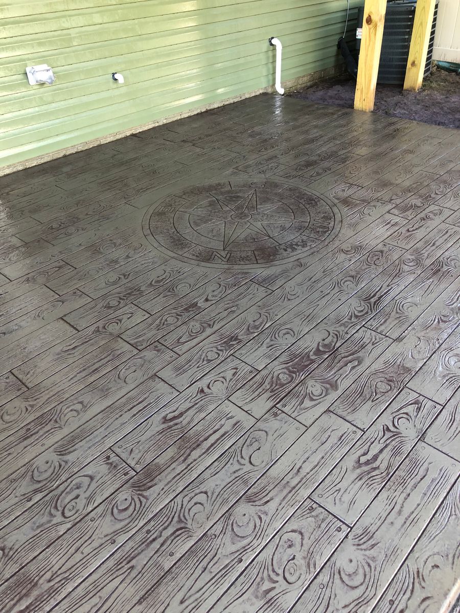 Stamped Concrete Installation for Dixie Concrete Masonry in Saint Leonard, MD