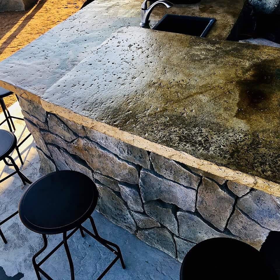 Custom Carved Concrete for Texas Curb N Borders in Houston, TX