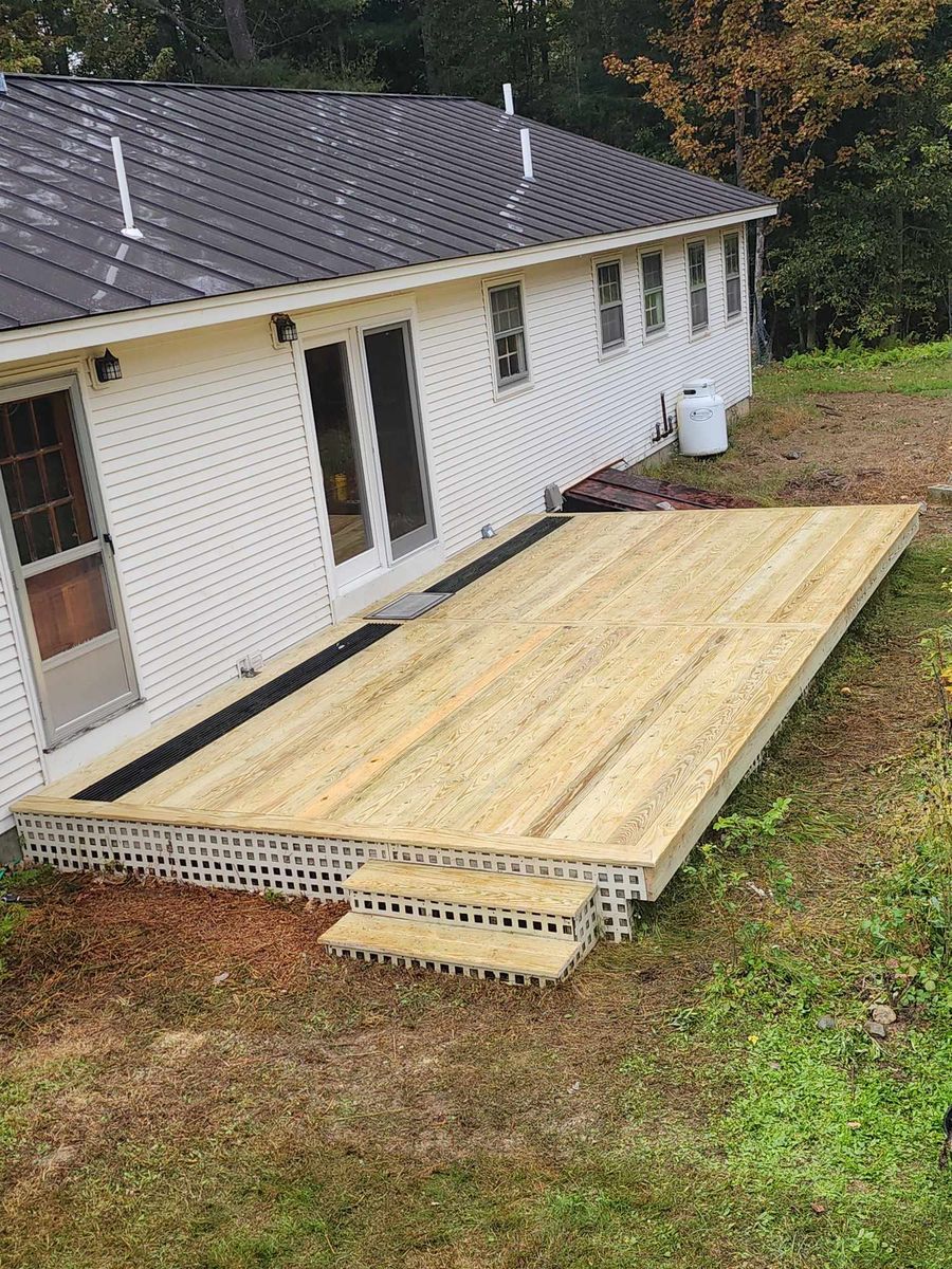 Deck and Patio Installation for AA Family Construction in Lebanon, NH