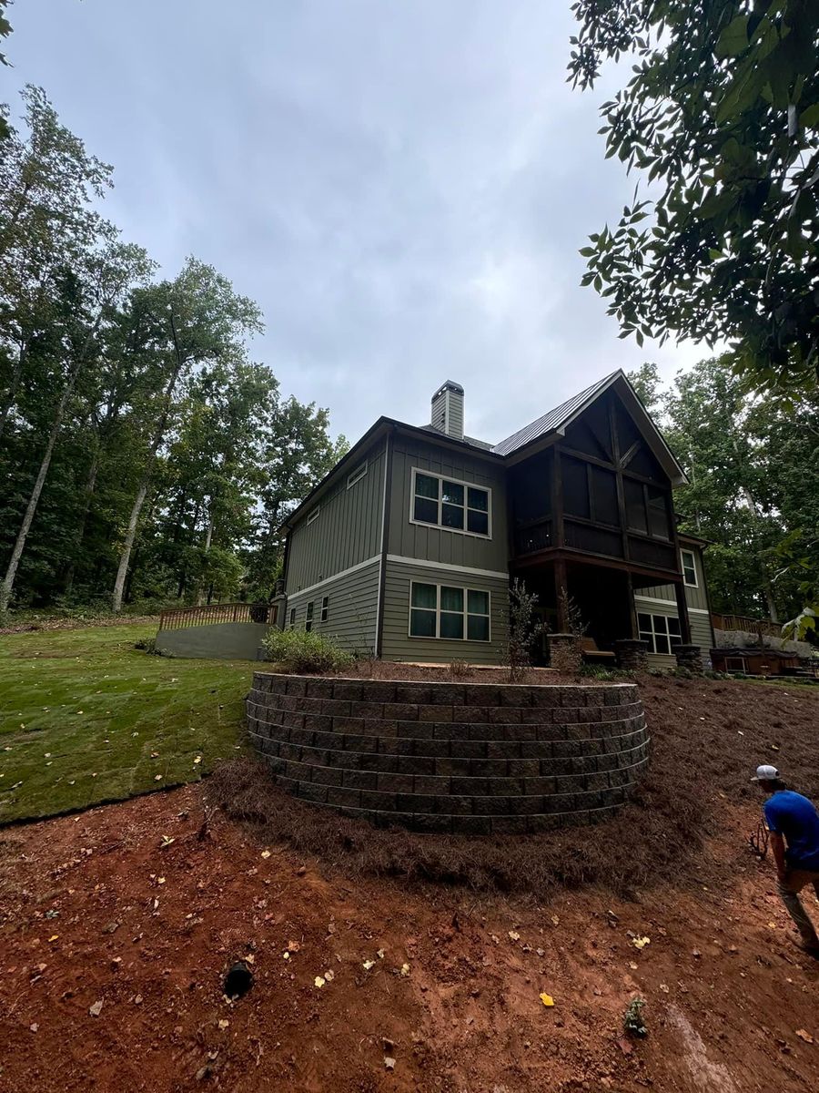 Retaining Wall for E&T Outdoor Pros in LaGrange, GA