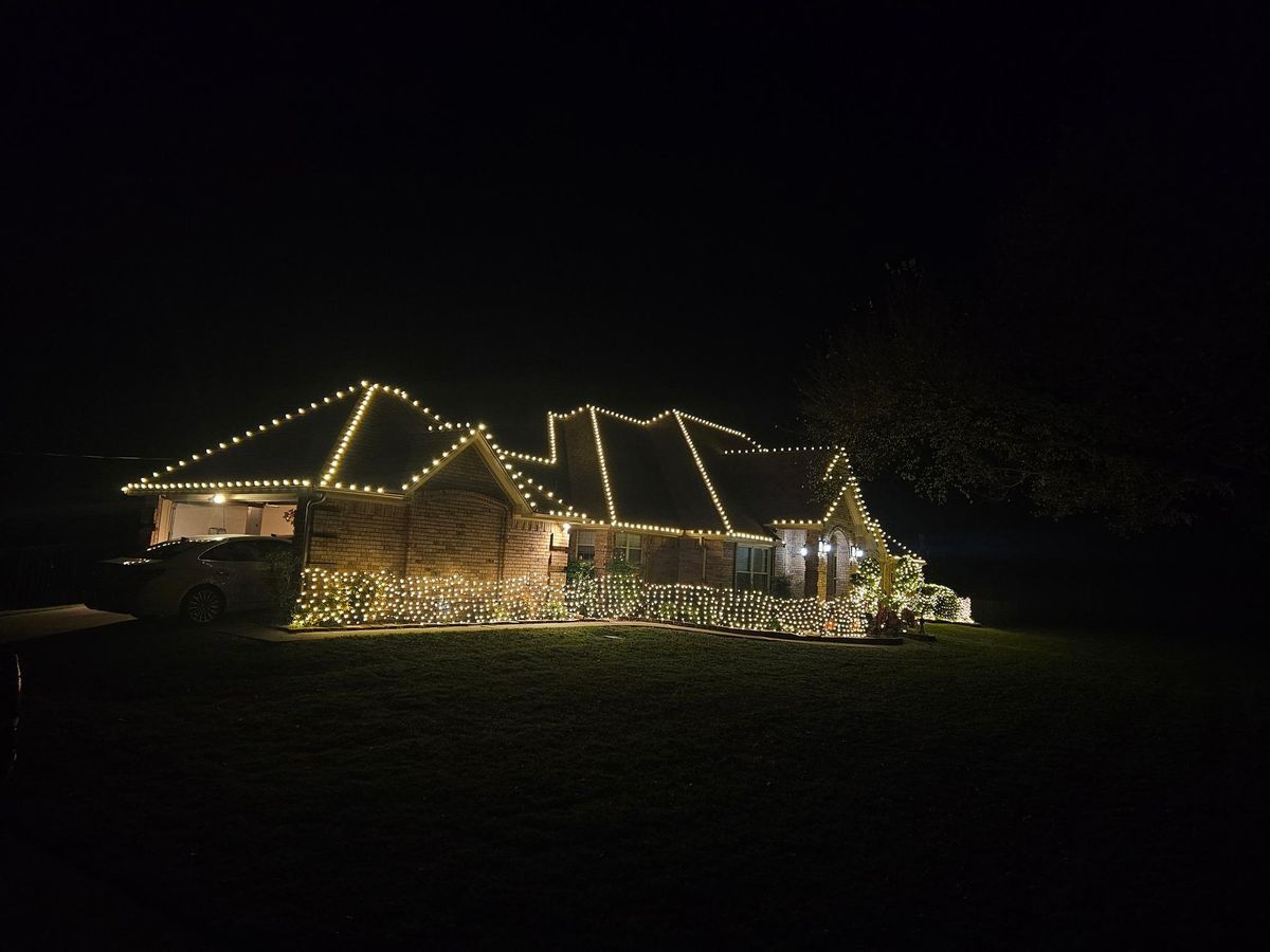 Christmas Lights Decorations for Romero's Irrigation & Landscaping LLC in Fort Worth, TX
