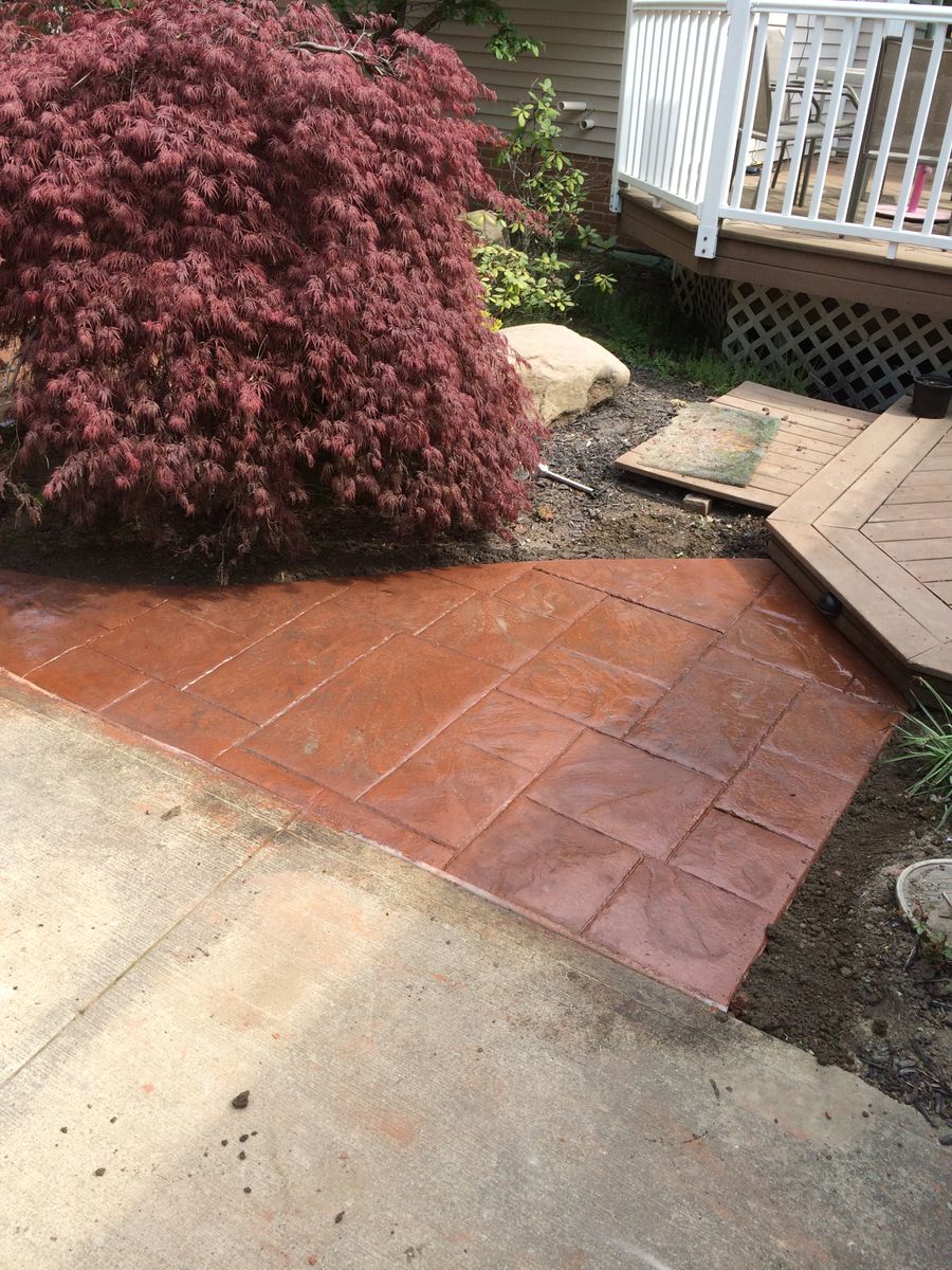 Stamped Concrete Installation for Lake Erie Companies in Grand River, OH