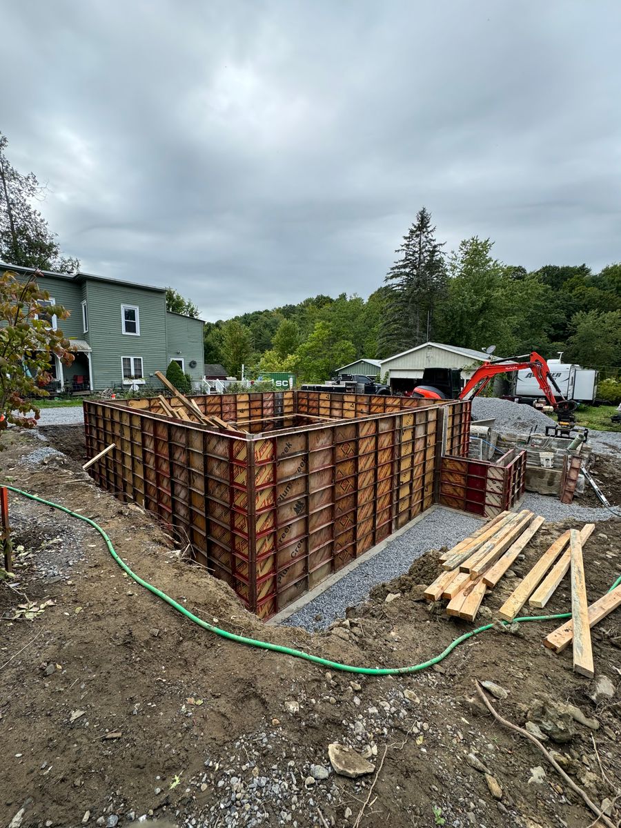 Concrete Foundations for Allstone Excavation in Rotterdam, NY