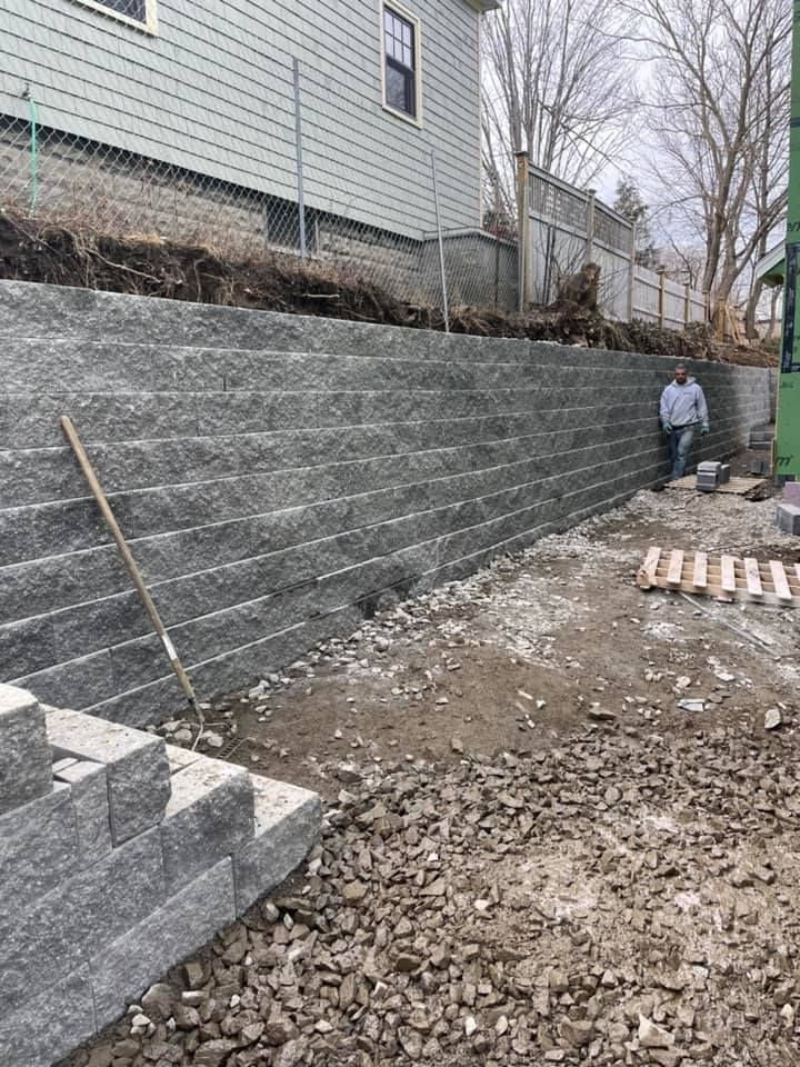 Retaining Wall Construction for Tk Construction in Gloucester, MA