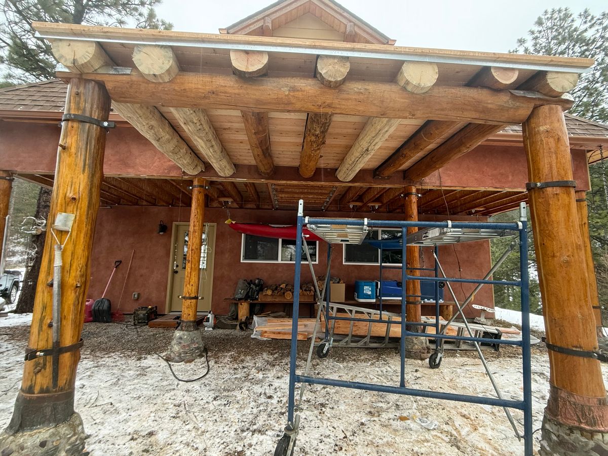 Log Home Restoration for True Blue Logworks LLC in Corvallis, MT
