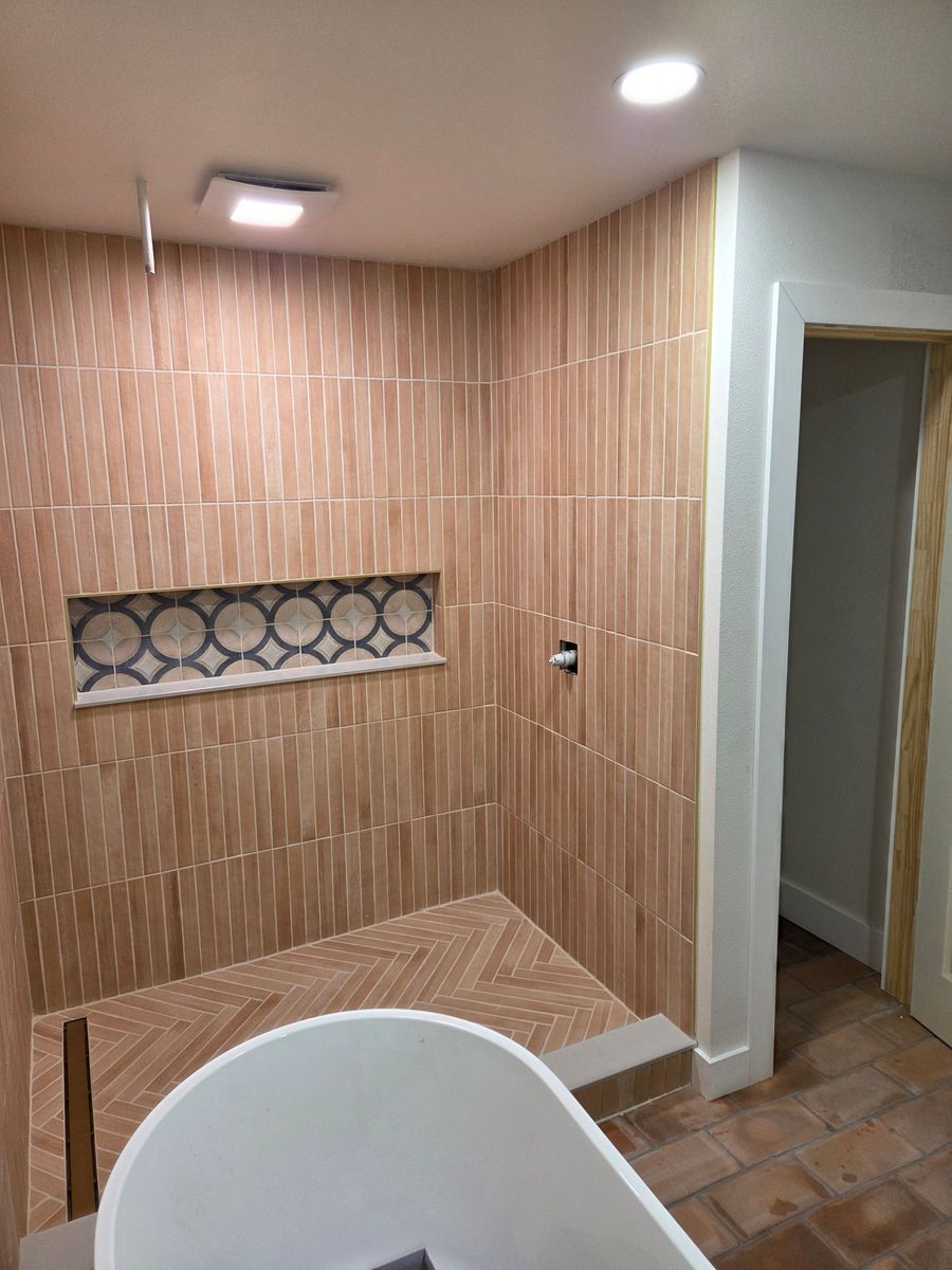 Tile Shower for D&J Custom Floors in Nederland, TX